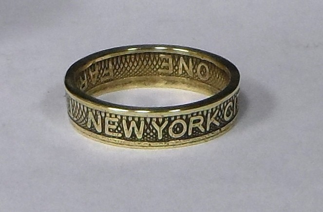 Vintage New York City Transit  subway transit token  COIN RING SIZE 4-11