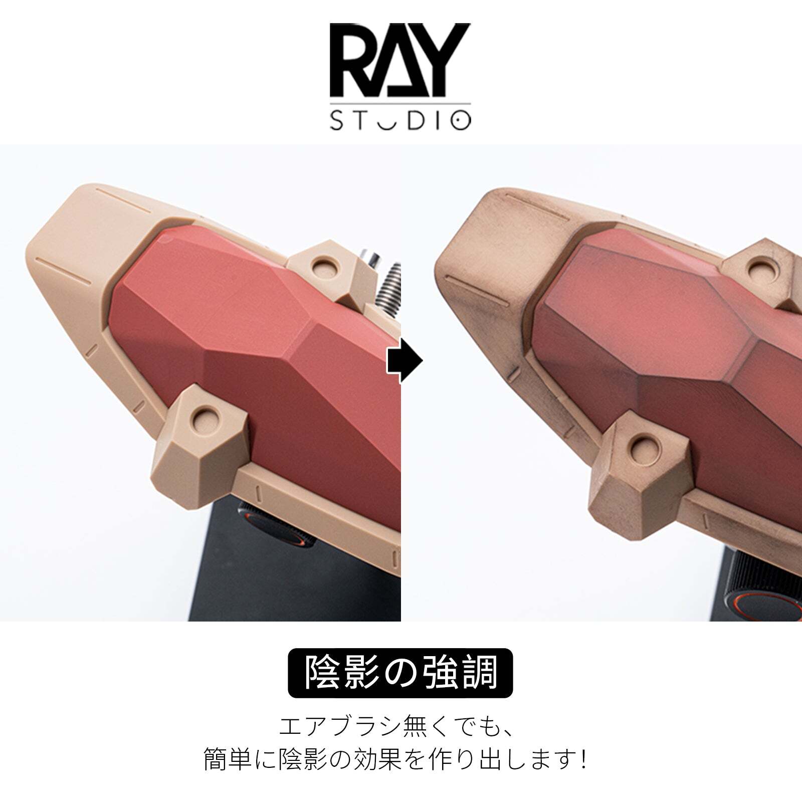 RAYSTUDIO 1# 2# 3# Modeling Dry Brushes Set for Model Detail Dust Brush 3-size