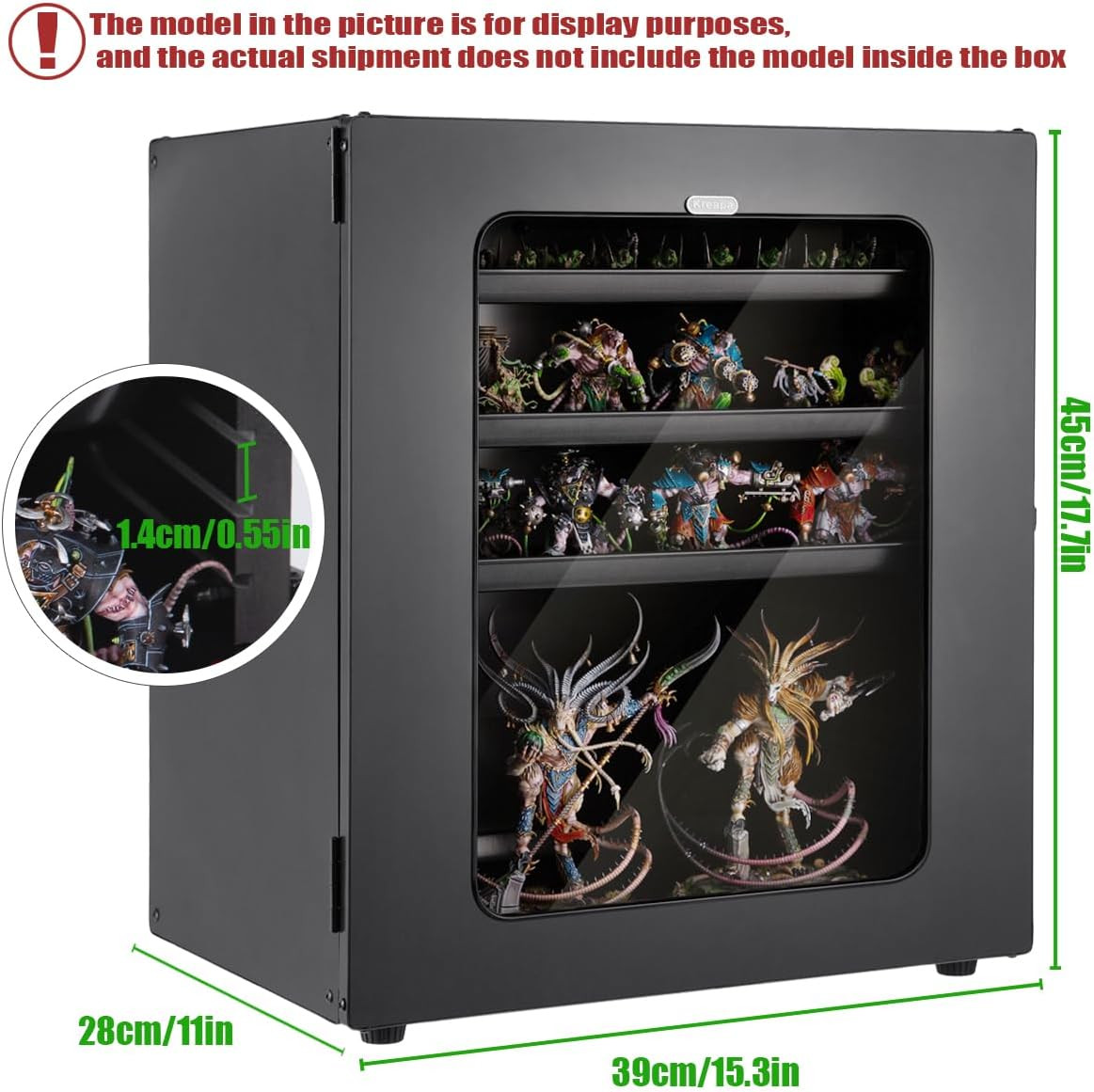 Stackable Miniature Storage Case for Warhammer 40K - Large Size