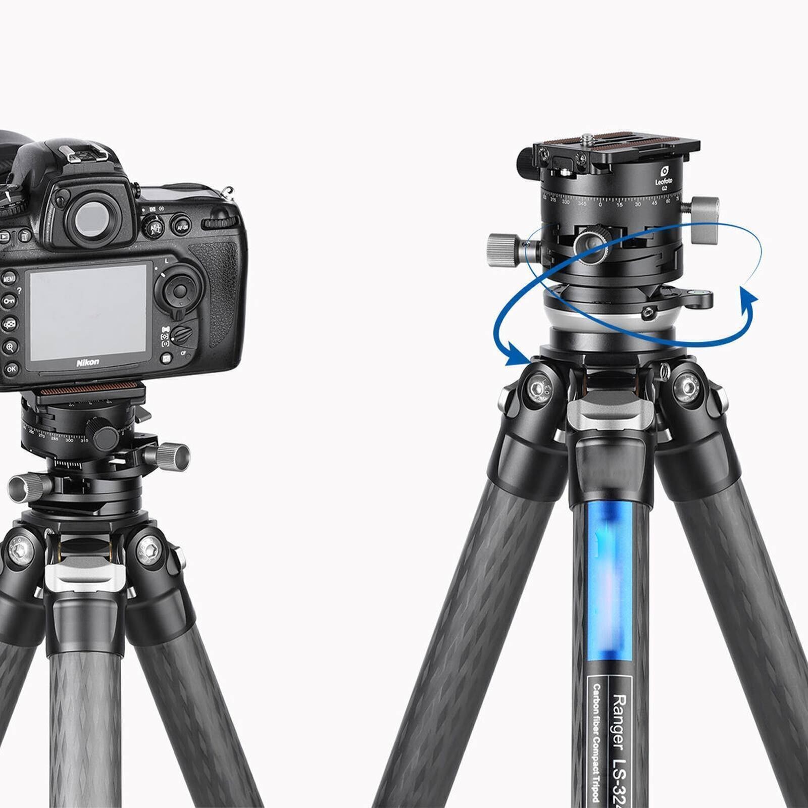 New Leofoto G2 GEAR HEAD 3 In 1 Panoramic Geared Ball head Tripod Head BlackPa3P