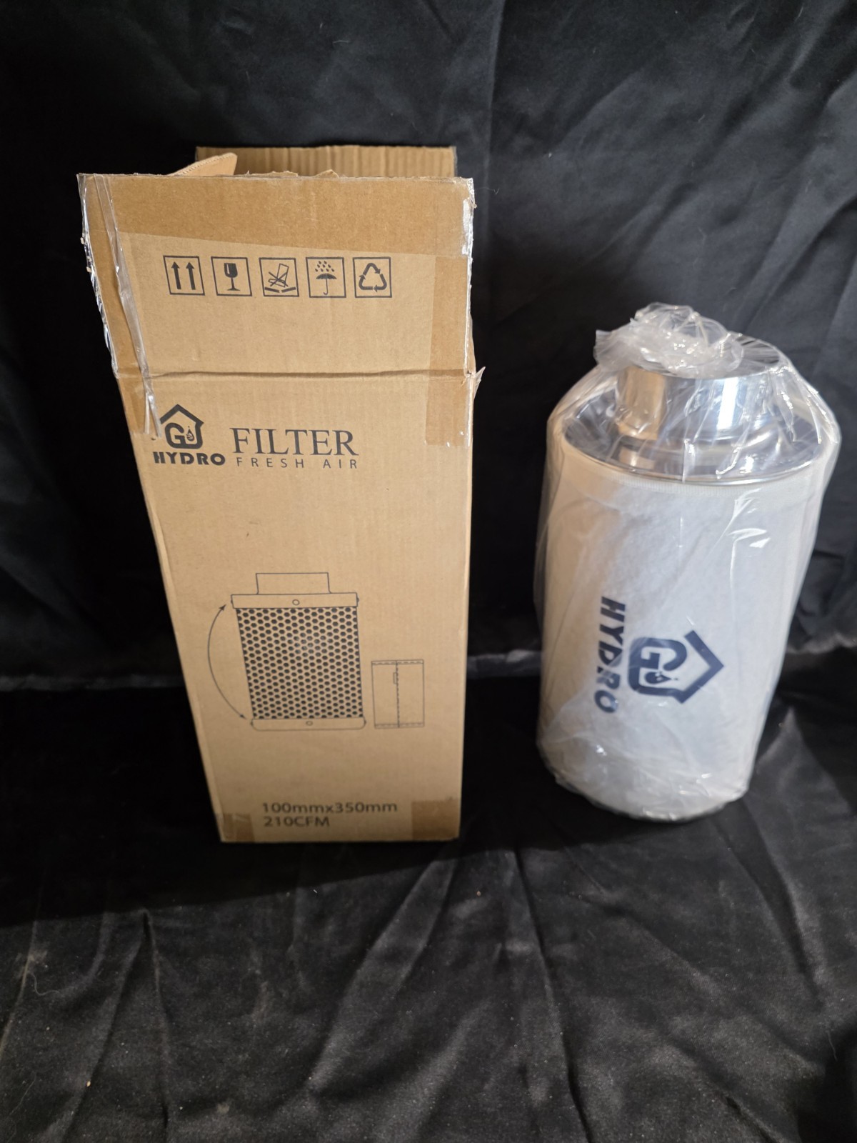 New NOS G-Hydro 4" x 14" Carbon Air Filter 100mm X 350mm 14" 210 CFM Premium SIL