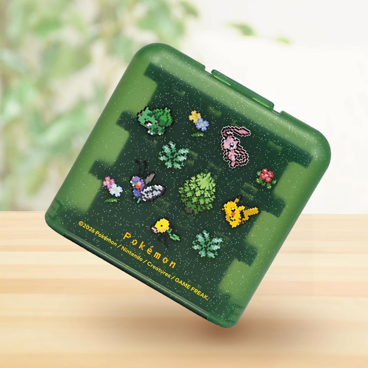 HORI 24-Game Card Case for Nintendo Switch 2 Pokemon Pixel Art Green