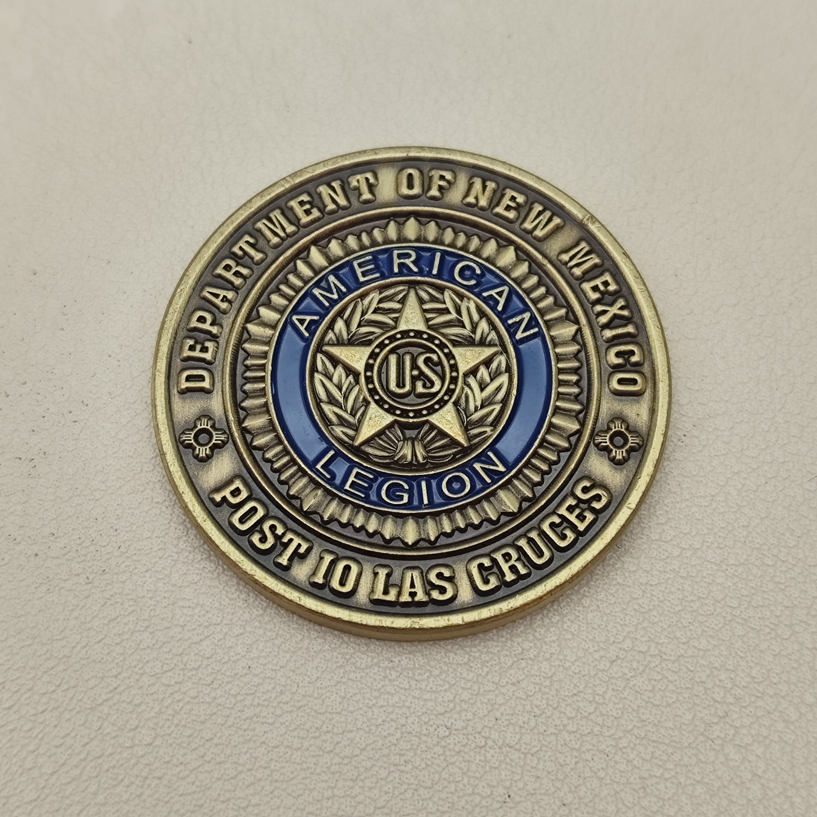 US Legion Department of New Mexico Post Io Las Cruces Challenge Coin