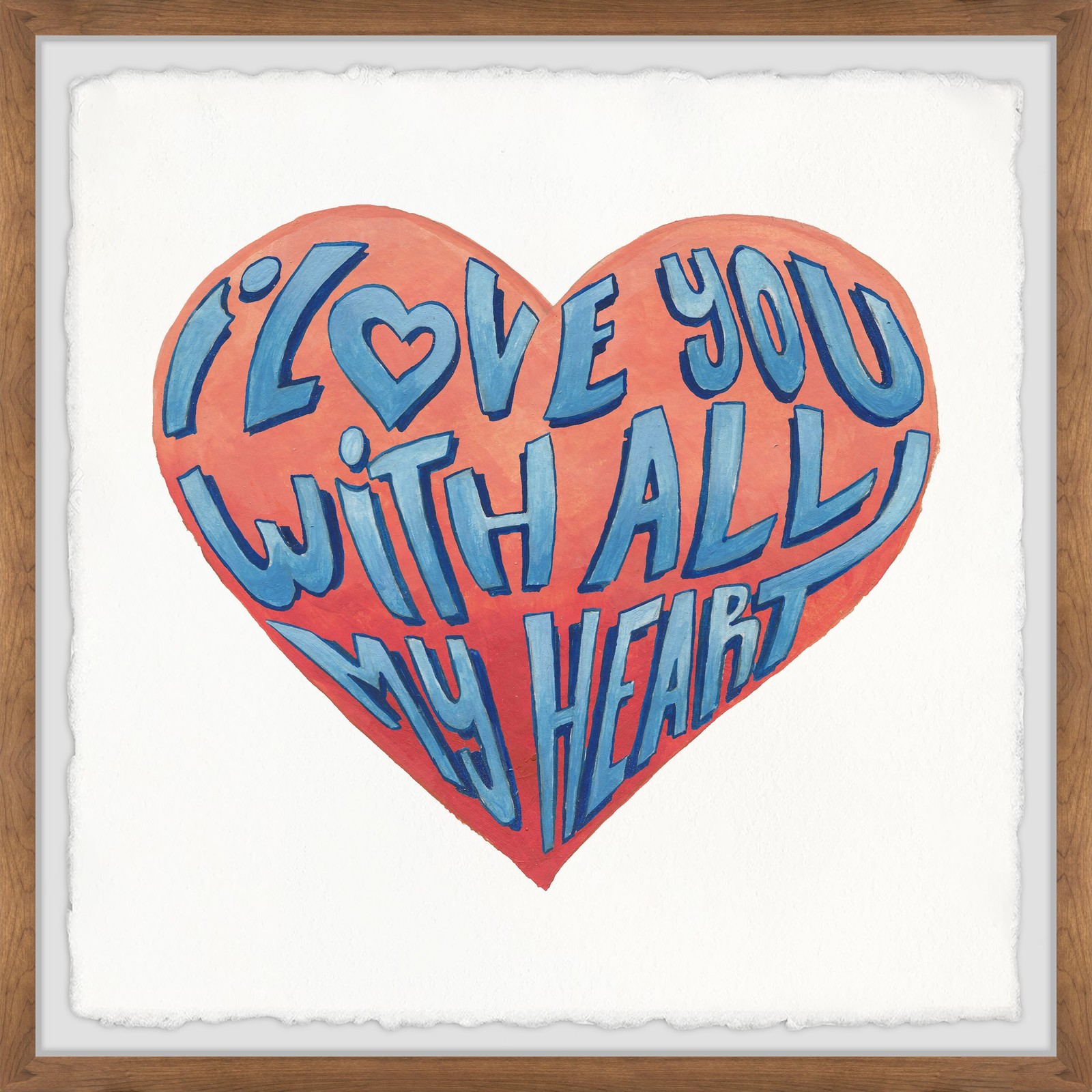 Marmont Hill I Love You with All My Heart II Framed Painting Print 12x12