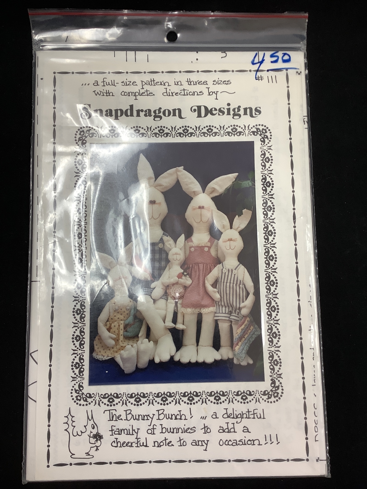 1986 - Snapdragon Designs Patterns, "The Bunny Bunch" Designed by Chris Calloway