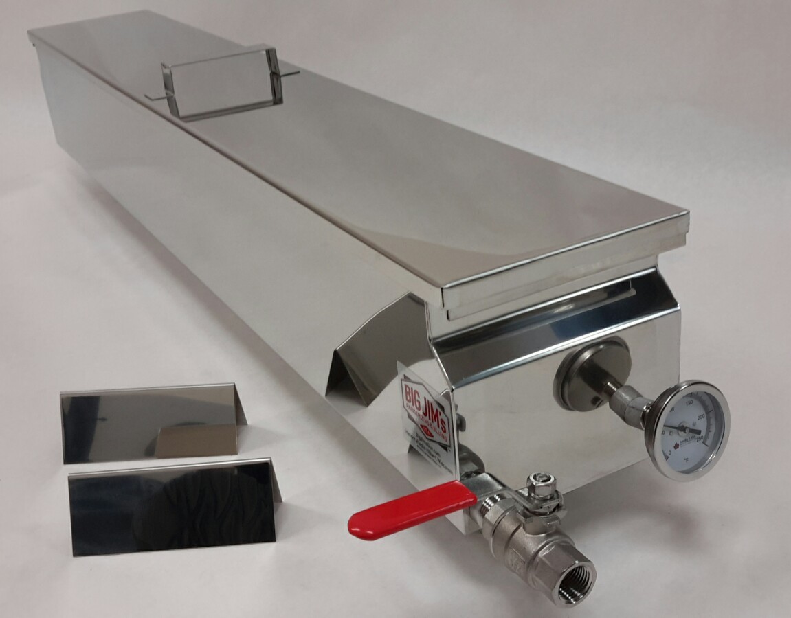 Stainless Parkerizing Tank w/Valve, Lid, Therm, Part Stands, 40"x6"x6", Premium