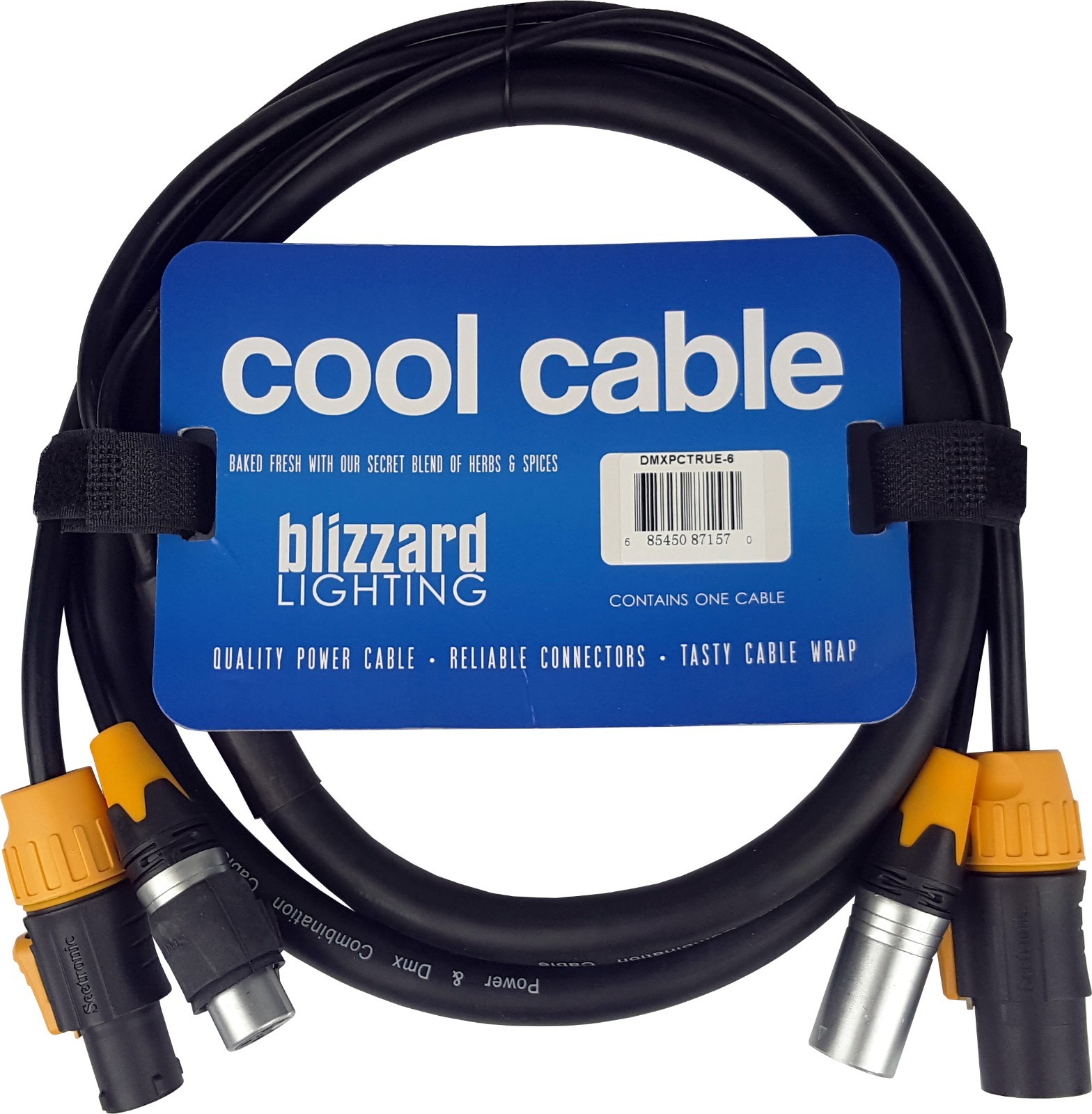 Blizzard DMXPCT-6 Combo PC True1 Compatible 14 AWG+ 3 pin DMX  6' length