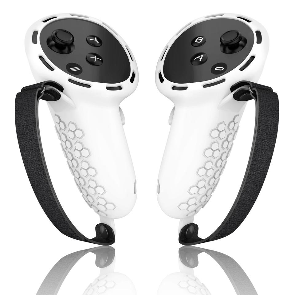 Meta Quest Controller Protective cover Handle Grip Silicone White