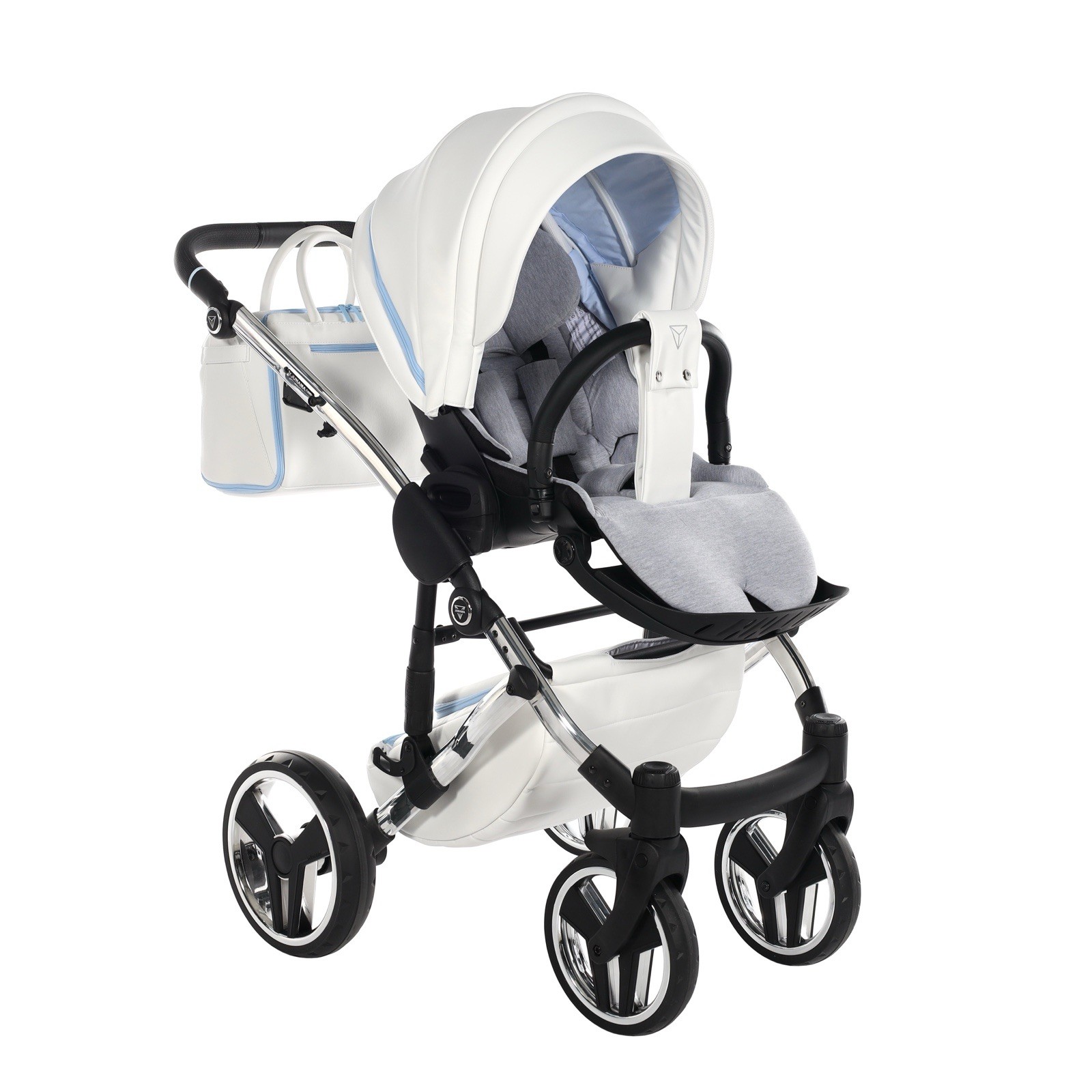 Junama Diamond Candy Stroller White Blue W/bassinet