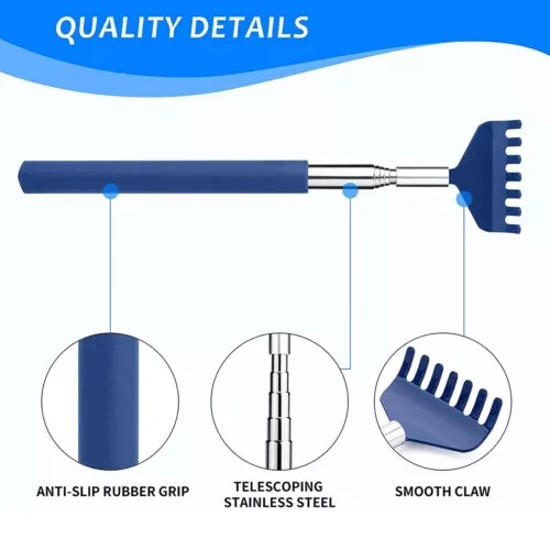 3 Pack Bear Claw Telescopic Metal Extendable Back Scratcher Back Massager Gift