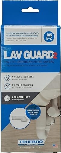 Lav Guard 2  Offset Tailpiece Wheelchair Strainer Cover 105 E-Z