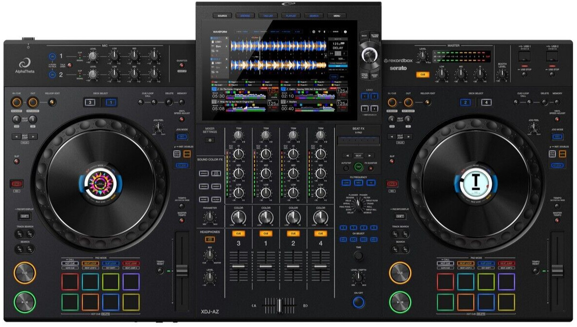 Alpha Theta XDJ-AZ all-in-one DJ Club system with built-in Wi-Fi 4-deck playback