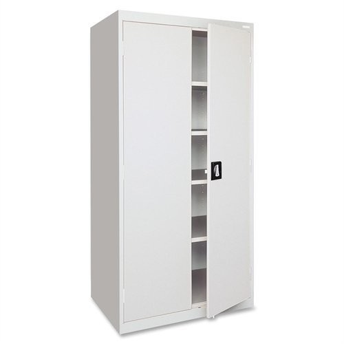 Lorell LLR41306 Storage Cabinet 18x36x72 Steel 5 Shelves Light Gray