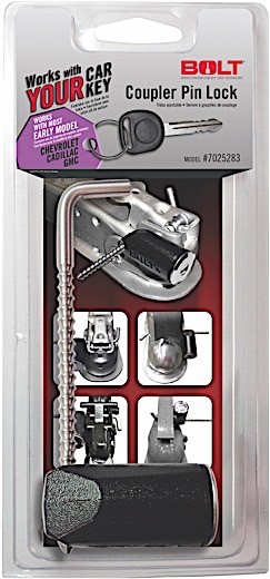 BOLT 7025283 For 95-06 GM A Earlier Model Vehicles Trailer Coupler Pin Lock