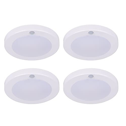 LED Flush Mount Ceiling Light, Closet Lighting 4-Pack 5000K-White Finish