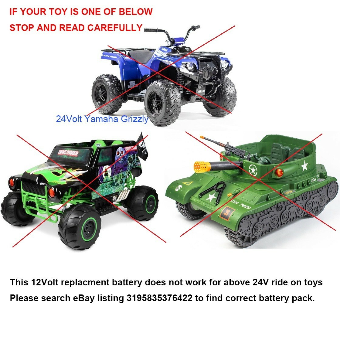 12V 15Ah Battery for Motion Trendz, Yamaha Raptor, Disney Frozen Sleigh Ride-on