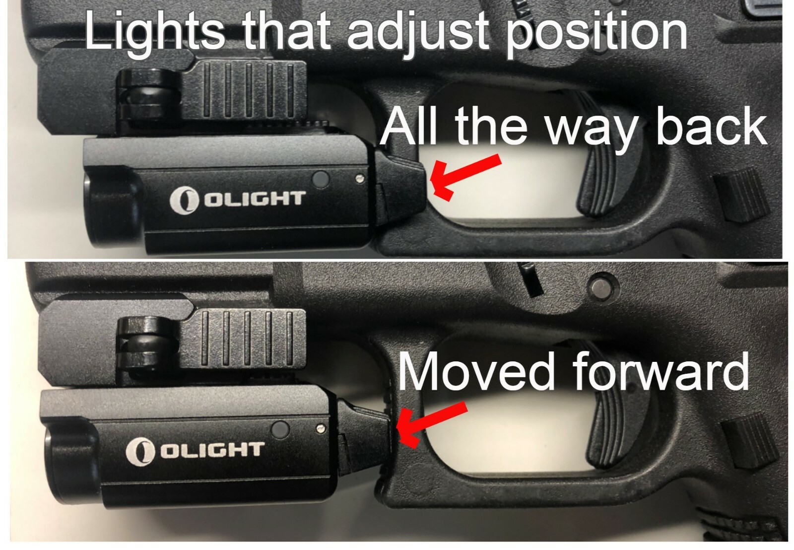 Kydex Trigger Guard for Glock 19/23 with Light Attached - Black