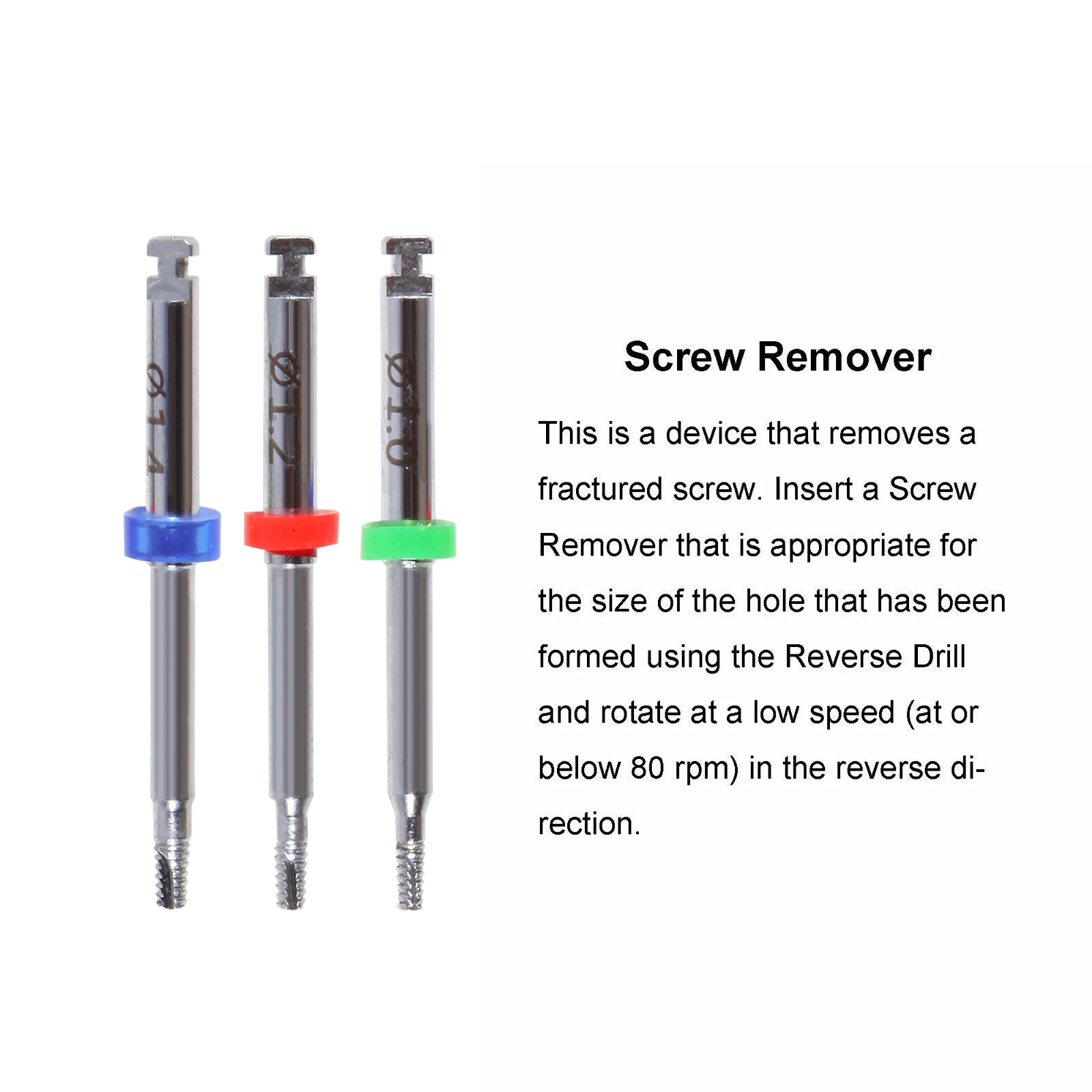 Dental Implant Broken Screw Remover Reverse Drill Guide Driver SR Neobiotech