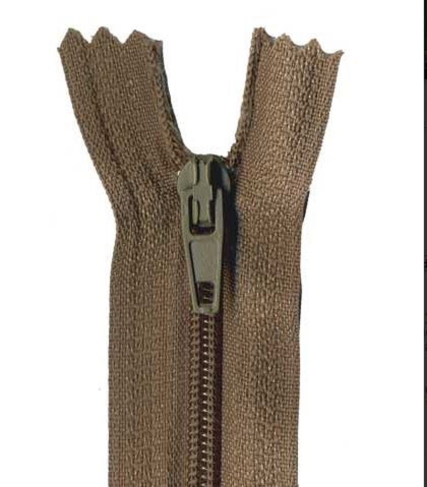 45cm Mid Brown Dress Zip