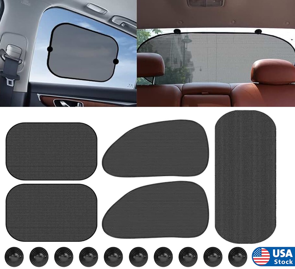 5pcs Car Window Shade, Side Window Sun Shade Blocker with Suction Cups Universal