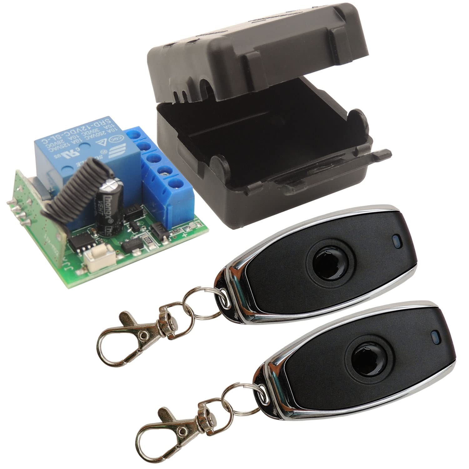 433MHz Radio Control Relay Remote Switch 1 Channel 2 Transmitters DC 12V