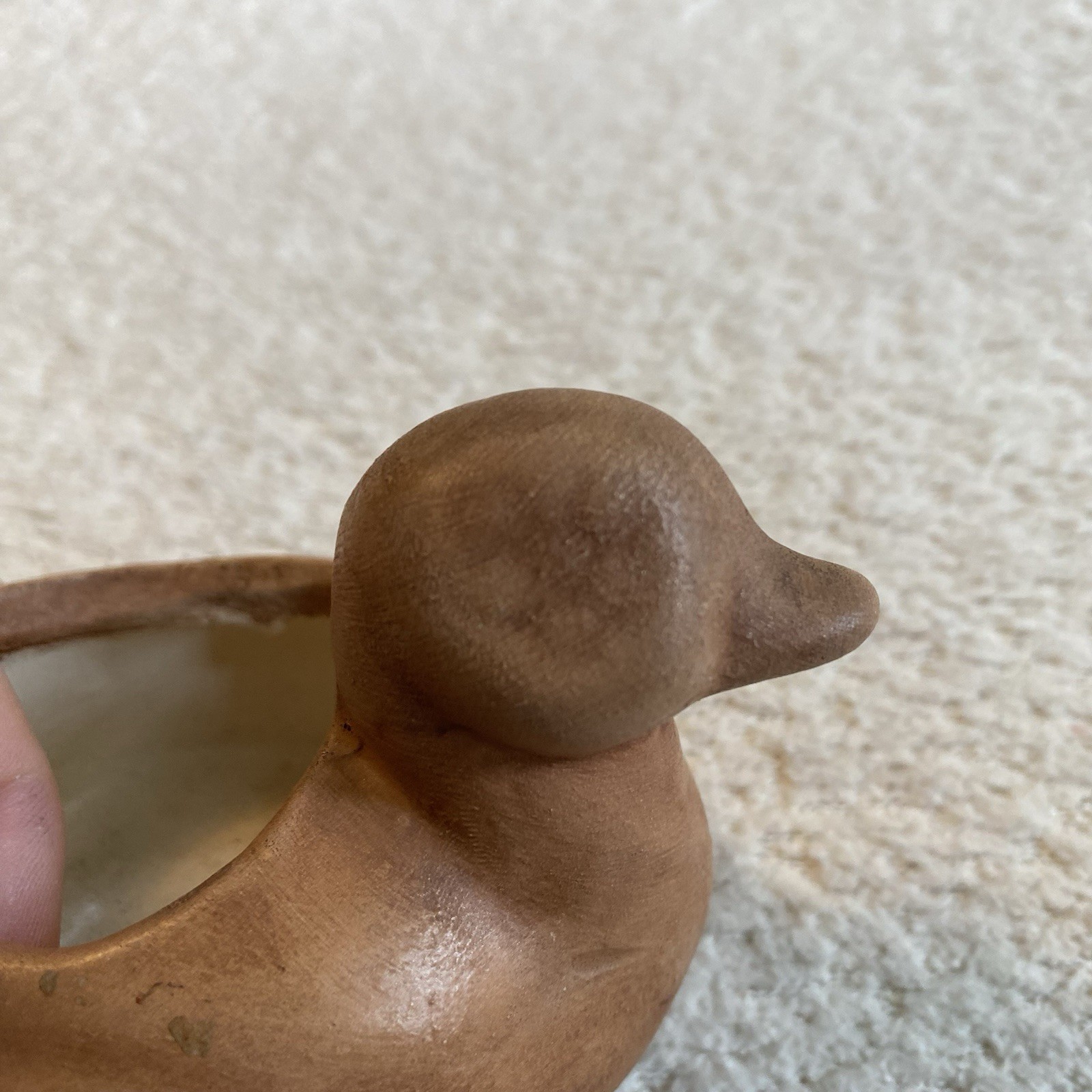 Vintage Small Studio Pottery Duck Planter Succulent Planter Catchall Dish