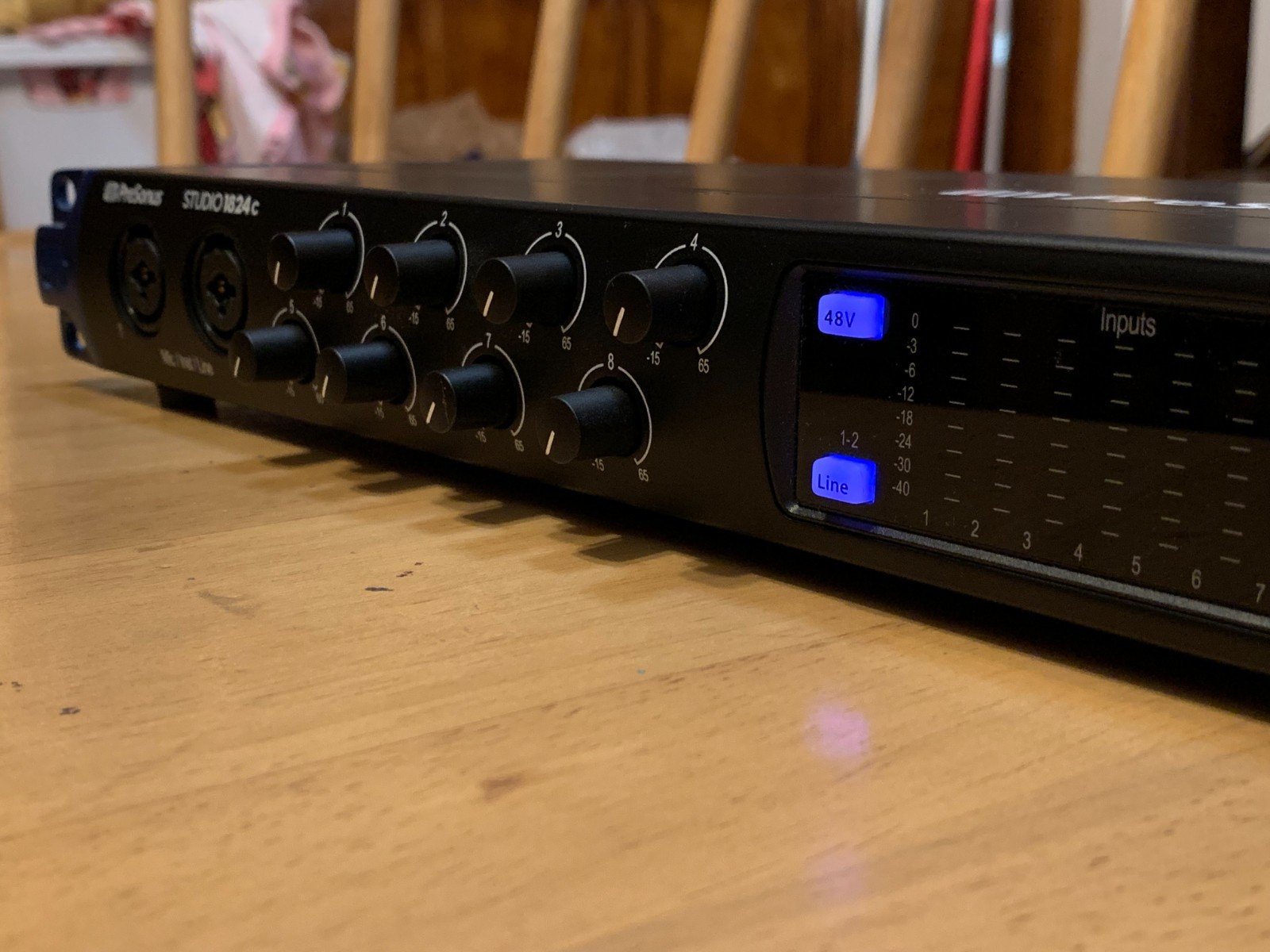 PreSonus STUDIO 1824C MIDI Audio Interface: 18-in/20-out 192 kHz USB-C Rackmount