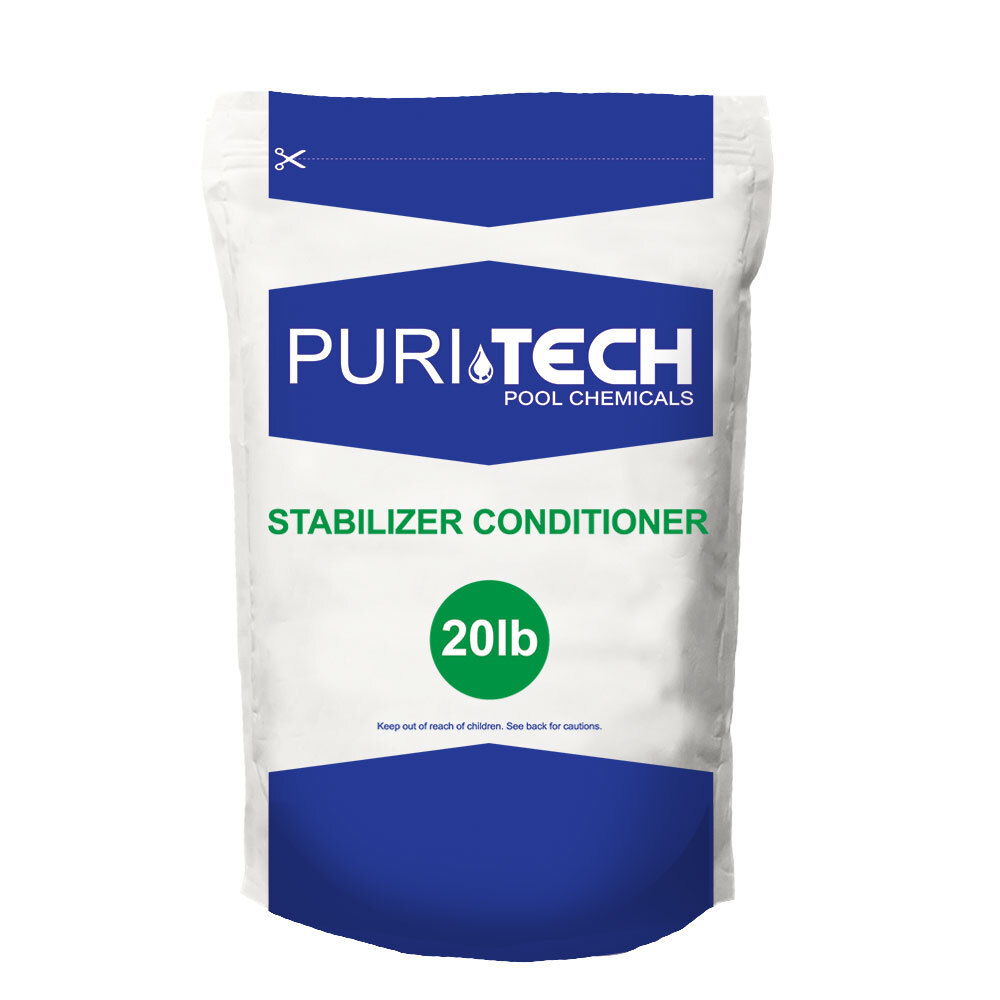 Puri Tech Pool 40lbs Stabilizer Conditioner Cyanuric Acid UV Protection Pool Spa