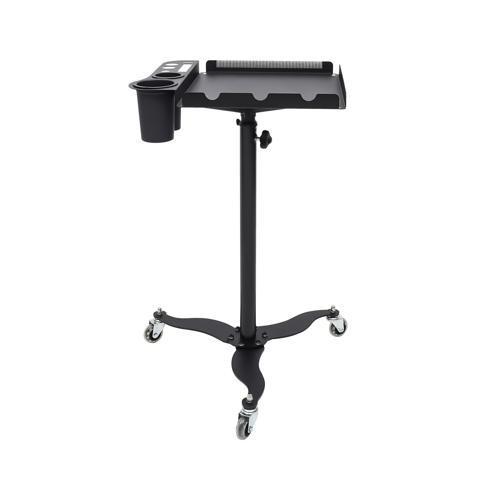Salon Rolling Tray Beauty Hair Stylist Storage Mobile Trolley Cart with 2 Bowls
