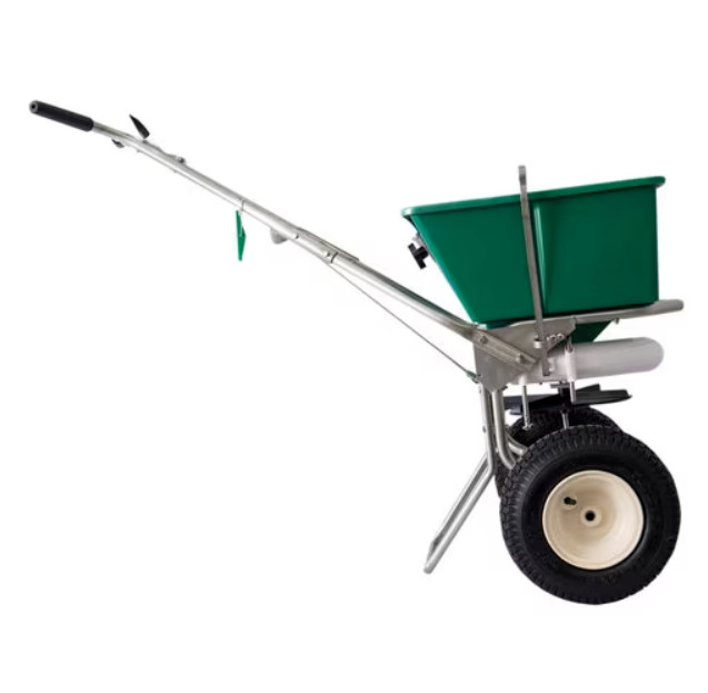 LESCO 101186 High Wheel Push Spreader with Manual Deflector Kit