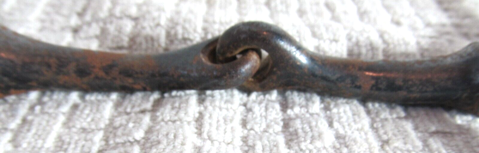 Vintage Sweet Iron Snaffle Gag Bit 4 3/4 in to 5 In Sweet Iron Mouth Horse