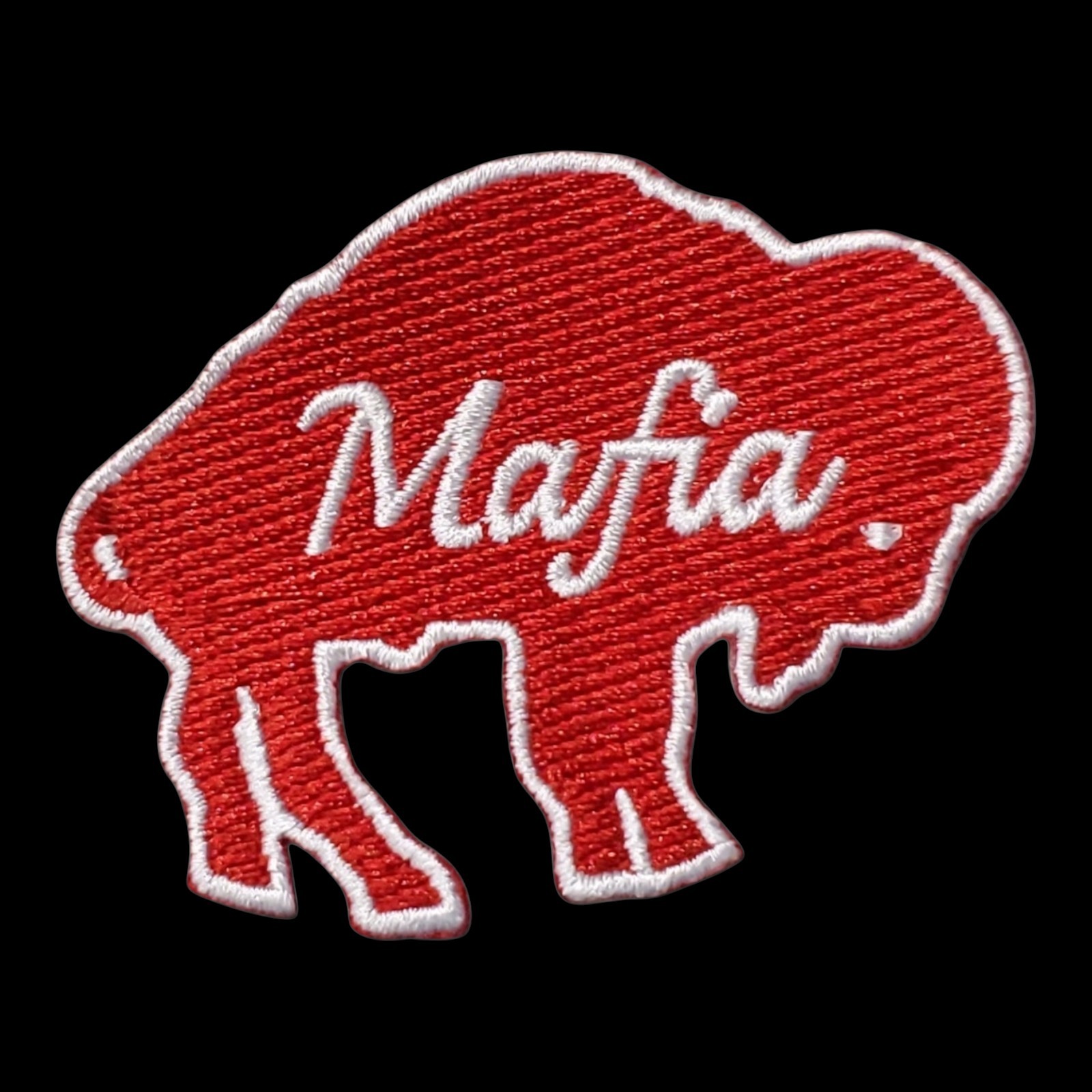 Buffalo Bills Red Bills Mafia NFL Vintage Style Patch. Embroidered Iron On. 2.5"