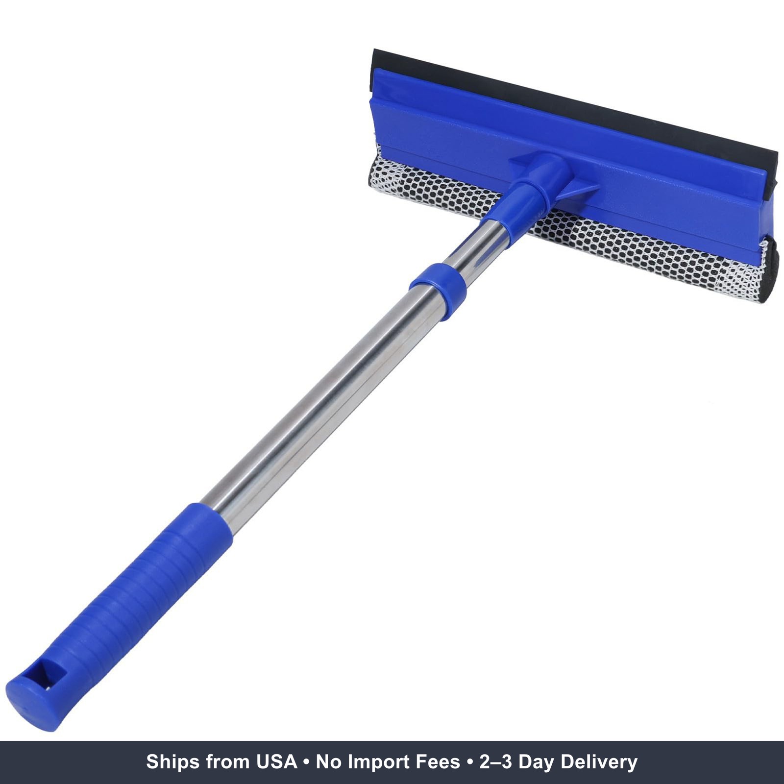 2-in-1 Car Windshield Squeegee and Sponge Scrubber for Cleaning and Washing, Rub