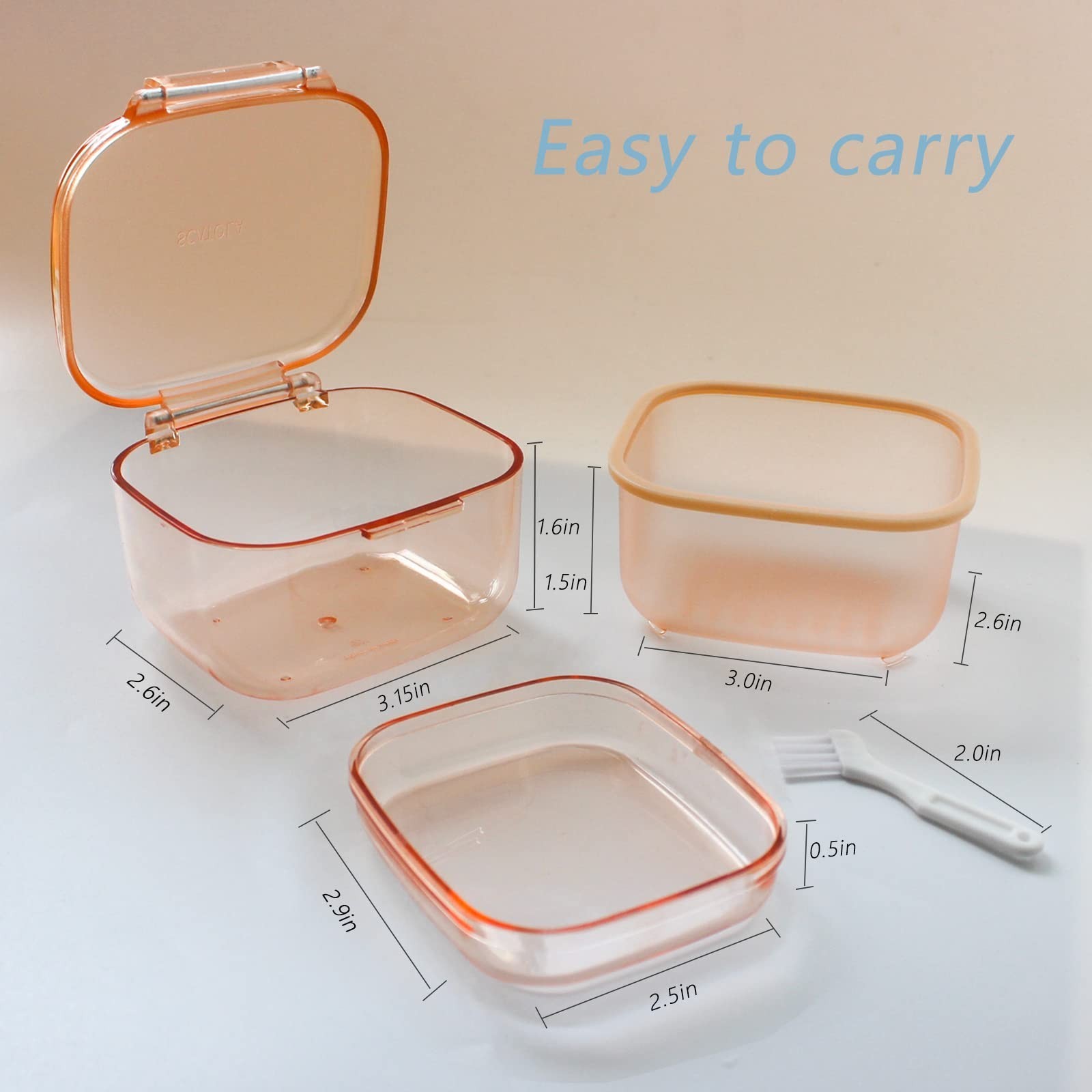 Denture Bath Box , Denture Case,Retainer cup,Three-Layer Separation Retainer ...