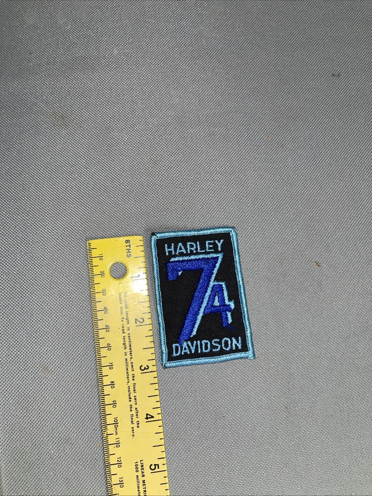 Vintage HARLEY DAVIDSON 74 Cubic Engine MOTORCYCLE PATCH 3” Unused