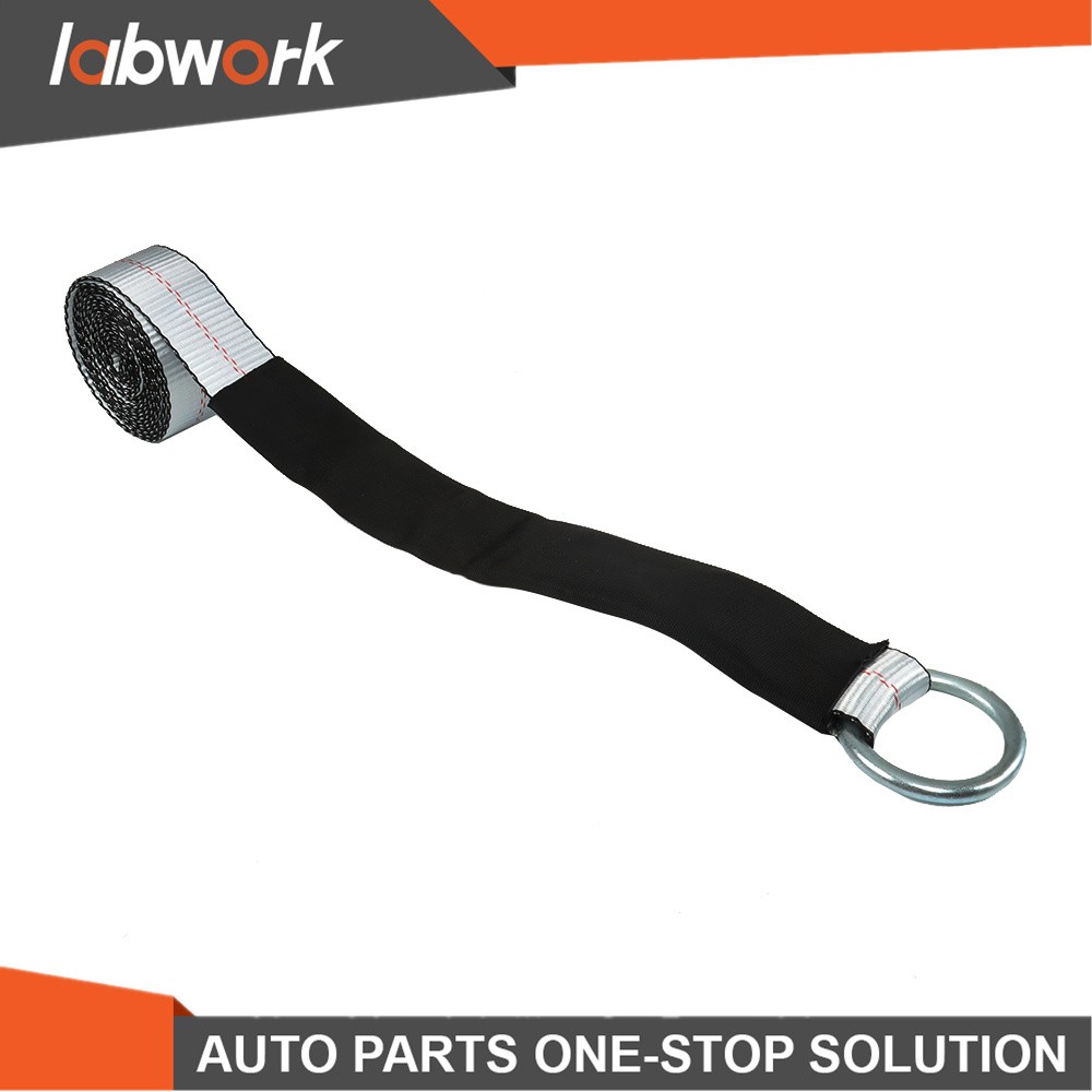 Labwork Car Tie Down with Chain Anchors 4 Pack 2 Inch x 96 Inch Silver