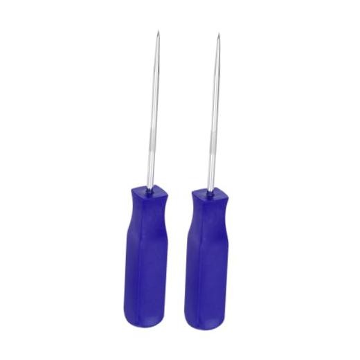 2pcs Straight Pick Hook 135mm Chrome Vanadium Steel Cr-V TPR Plastic Handle