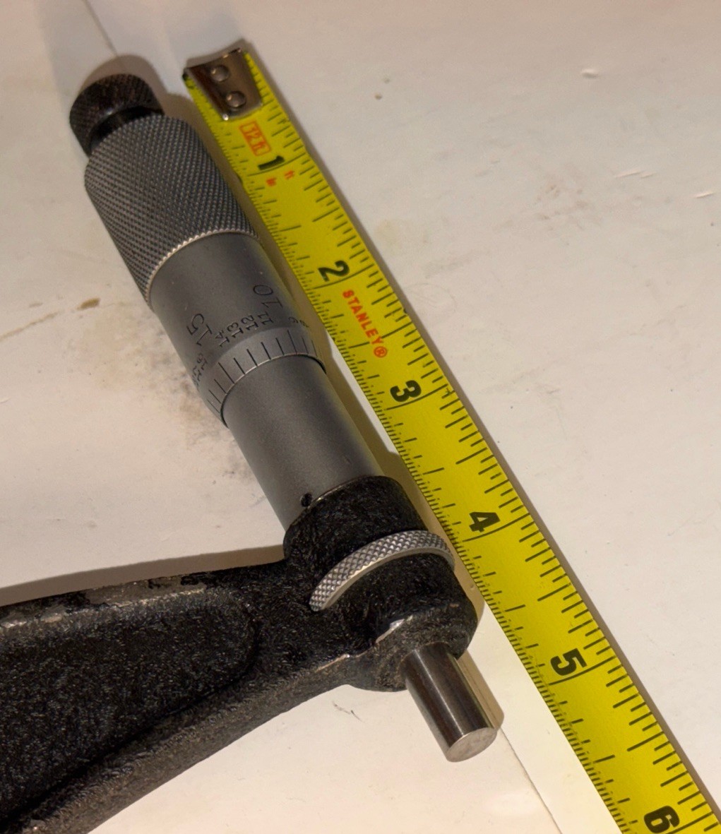 Starrett 17” – 18” Outside Micrometer #436 Locking Ratcheting