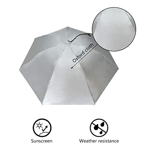 Fishing Umbrella Hat Folding Adjustable Sun Rain Silver/Blue(Single layer)