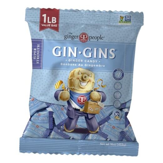 GIN GINS Super Strength – Natural Ginger Candy 1lb (Pack of 1) Super-Strength