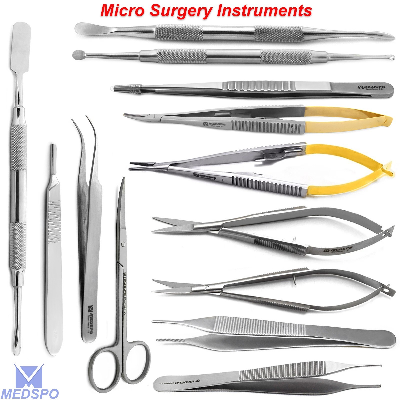 Dental Castroviejo Needle Holder Forceps Micro Surgery Tools Surgical Scissors