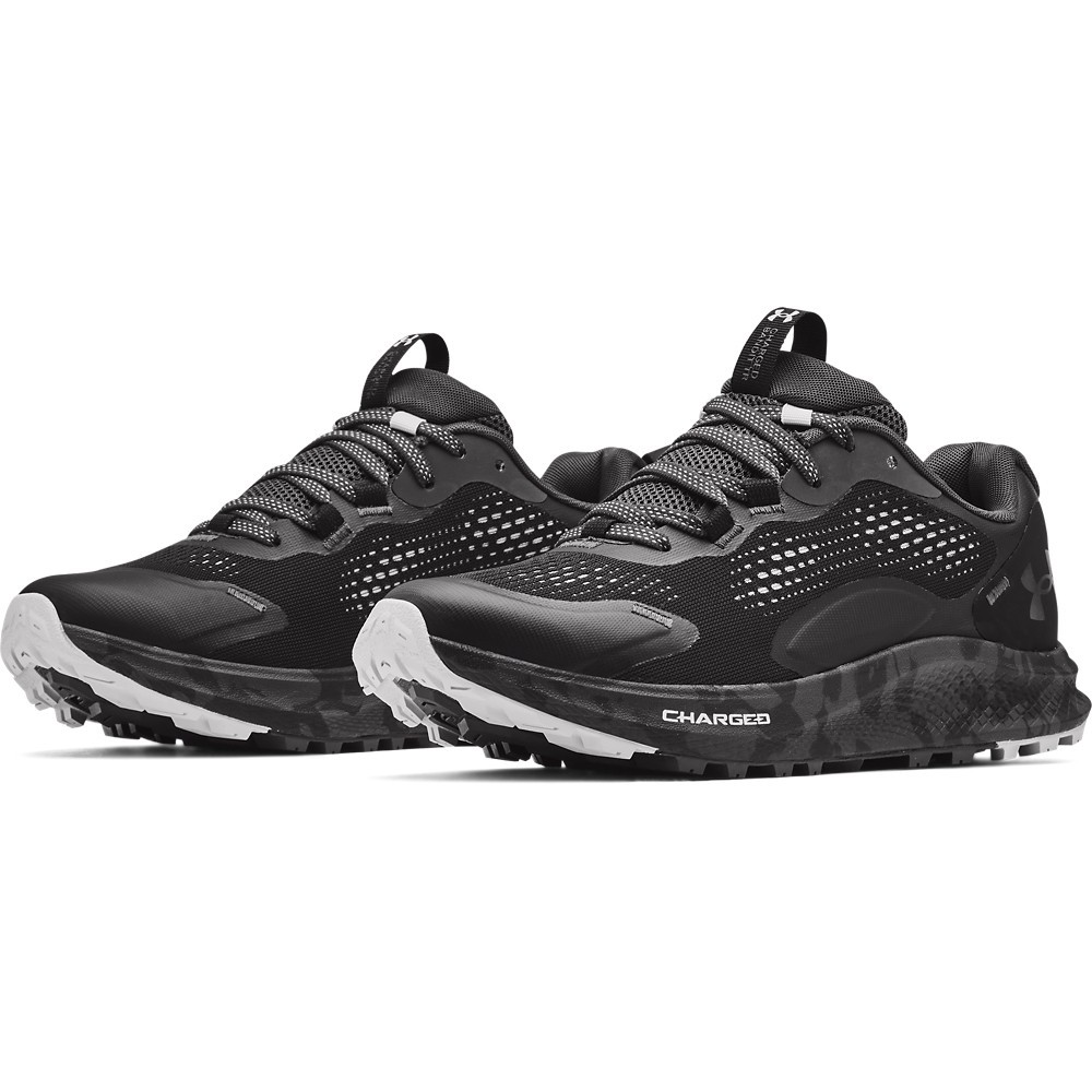 Under Armour 3024191 Women's UA Charged Bandit Trail 2 Running Shoes, Black, 6