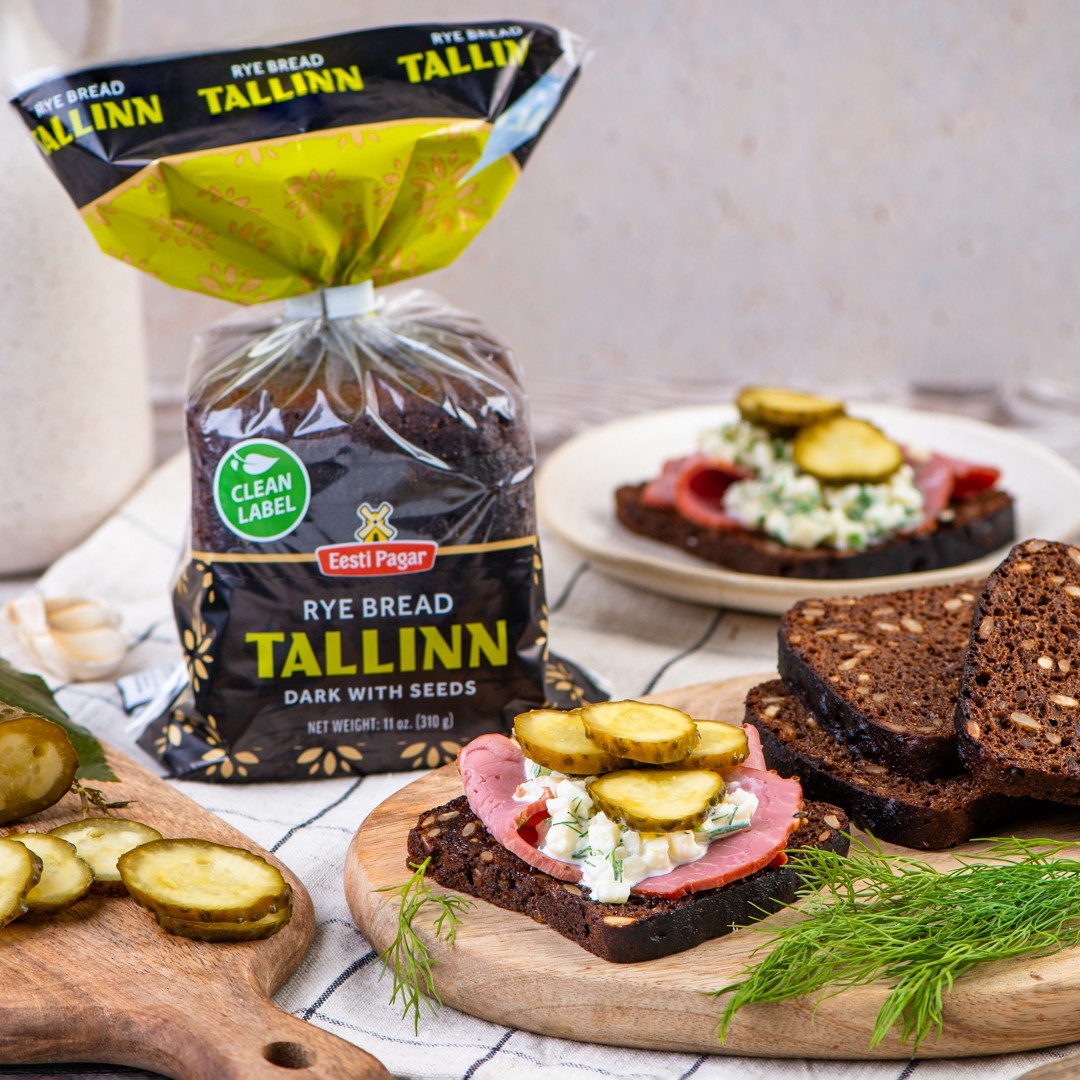 Tallinn Dark Rye Bread with Seeds 310g x4 – Traditional European Seeded Loaf