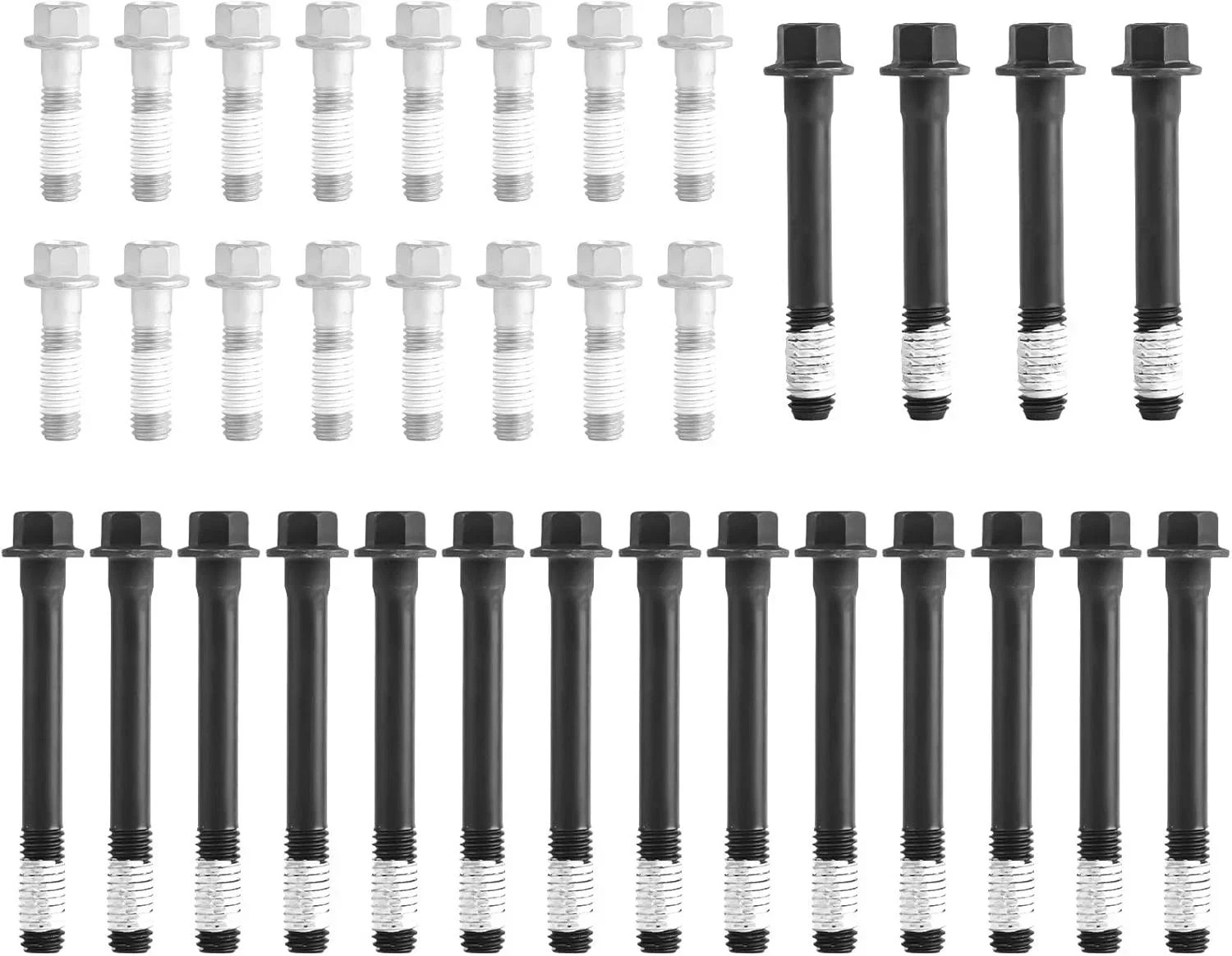 Cylinder Head Bolt Kit Compatible with Chevy GMC Yukon Cadillac Buick Pontiac