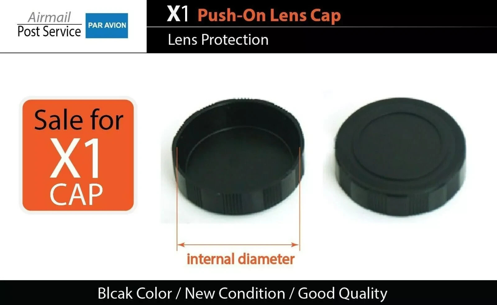 ONE X1 22mm 23mm 25.5mm 30mm 42mm 43mm Push-On FRONT lens cap cover Protective