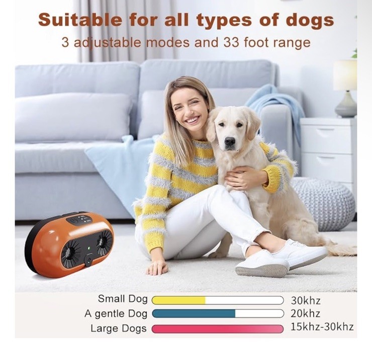 Bsemax Anti Barking Device | 3 Modes | 50ft Range Rechargeable Dog Bark Control