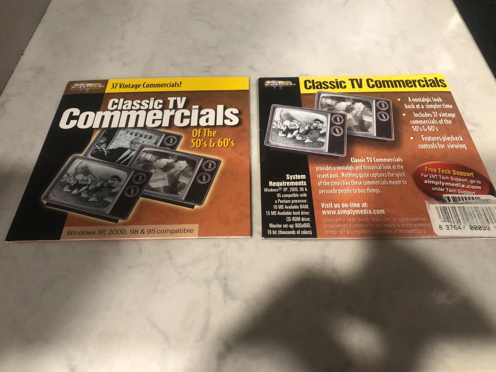 simplymedia  collection of 31 vintage  classic tv commercials in   CD format new