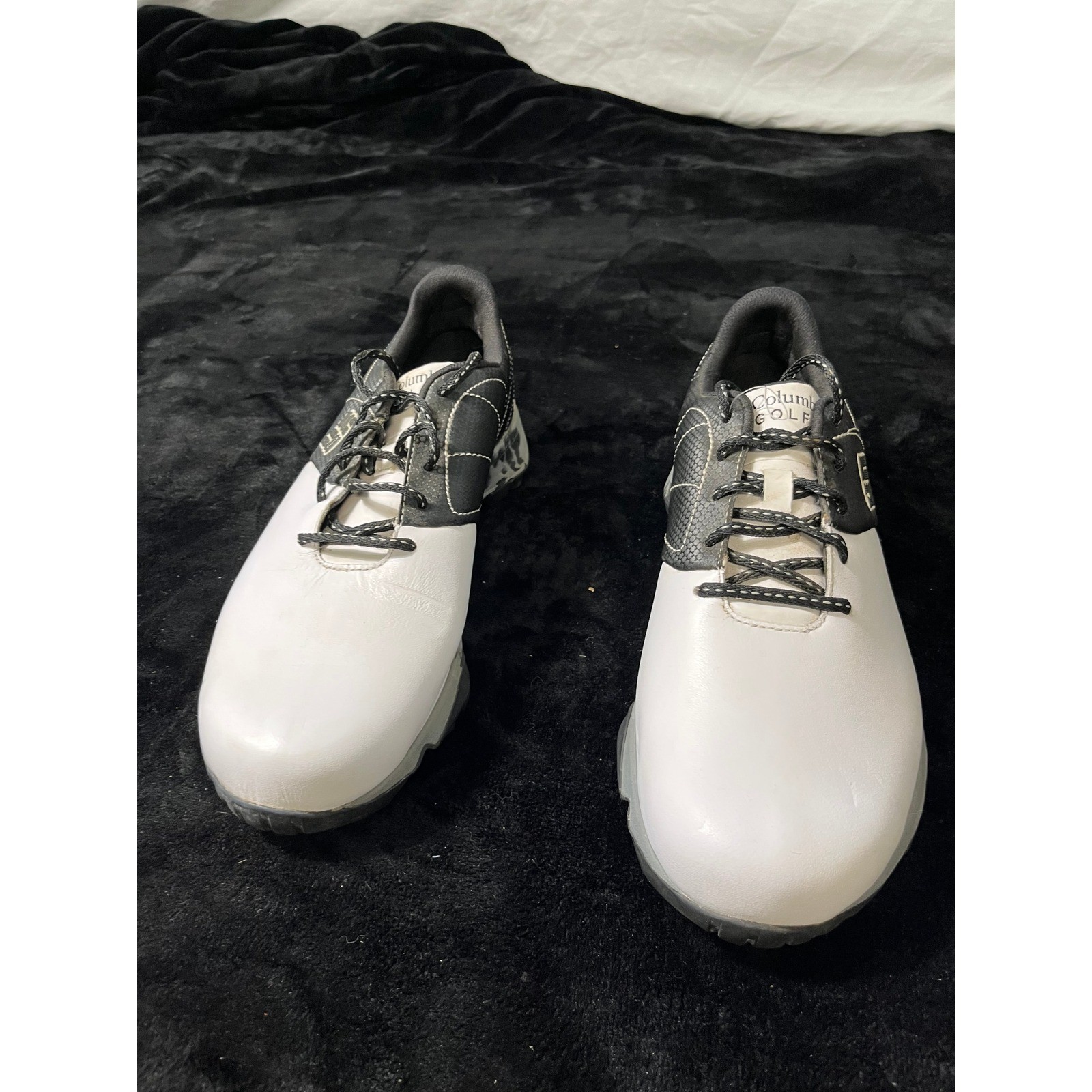 Columbia Golf Conspiracy OD Mens 11 White Black Waterproof Shoes BM2580-010