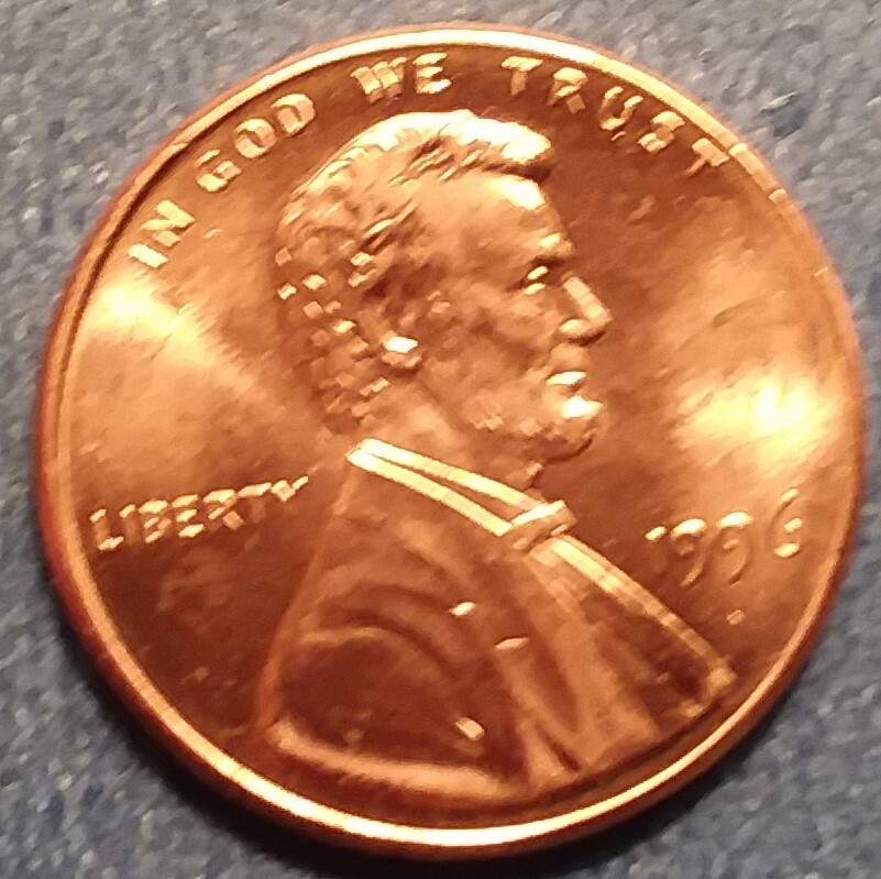 1996-P Brilliant Uncirculated Lincoln Cent.  Ships Free.  BU condition.