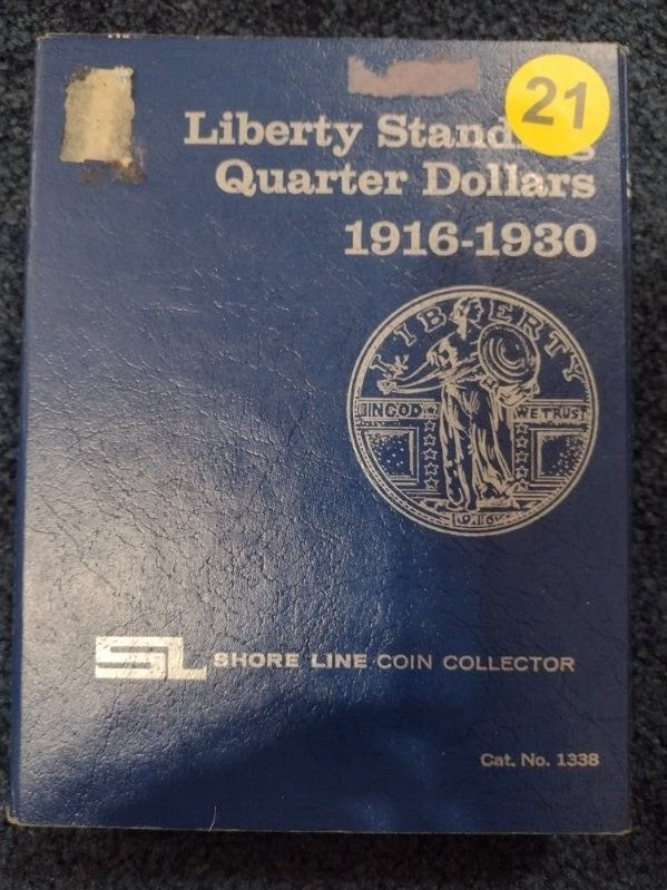 LIBERTY STANDING QUARTER (1916 - 1930  ) #1338 COIN FOLDER BY SHORELINE   # Y21